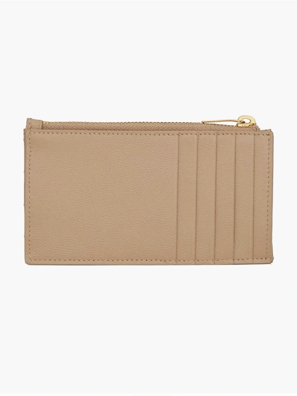 YSL Yves Saint Laurent Cassandre Matelassé Zipped Leather Card Case - Picture 2 of 9